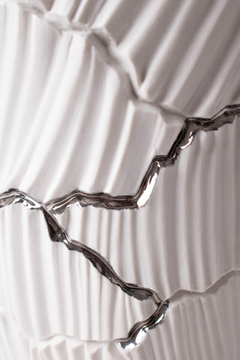 ANEMOS PLATINUM - Porcelain vase by Fos Ceramiche - view 3